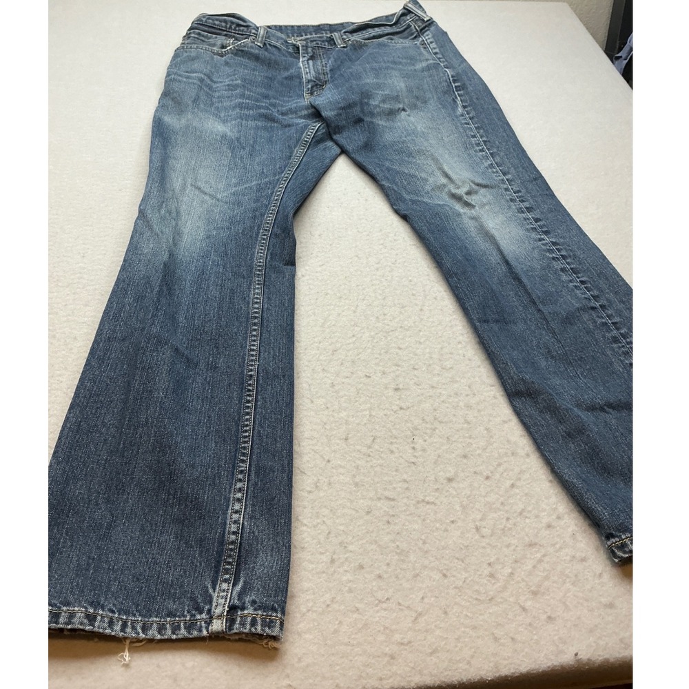 Levi's 559 Relaxed Straight Jeans Blue Denim Distressed 34x32 Mens‎ Casual